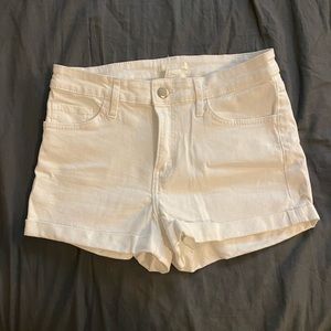 White Jean Shorts
